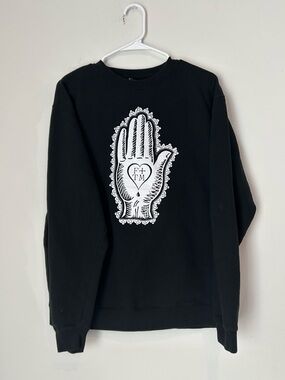 Florence and the Machine Palm Oversized Medium Black and White Sweatshirt